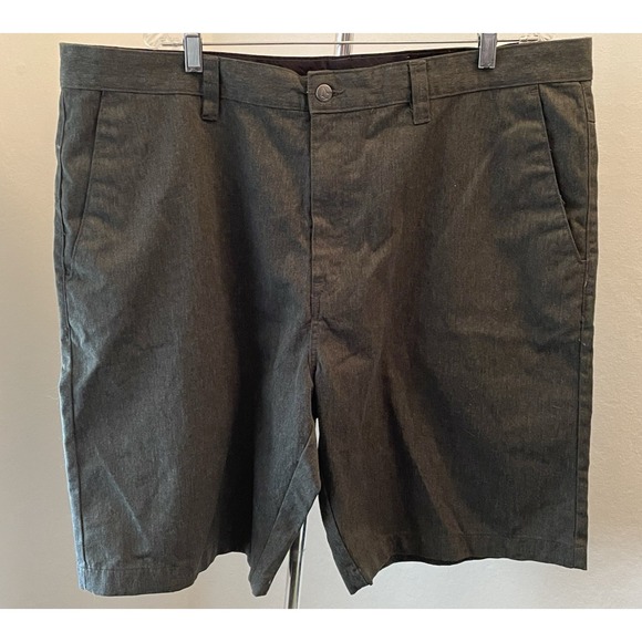 Volcom Other - Volcom Shorts Mens Gray Heathered Chino Flat Front Casual Size 42